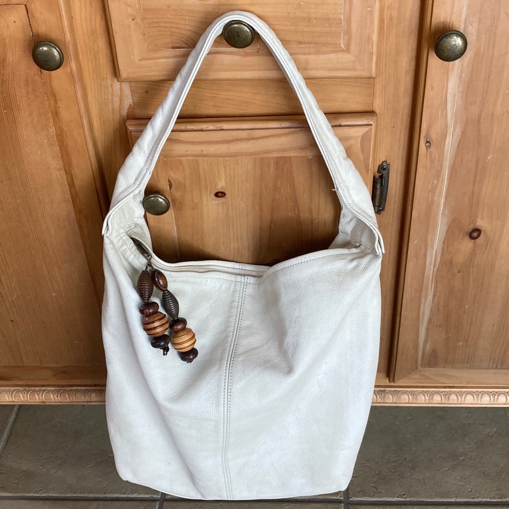 Elegant Off-White Hobo Shoulder Bag